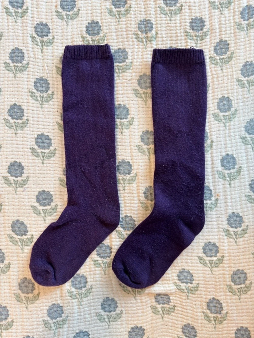 Royal Purple Tall Crew Knit Socks